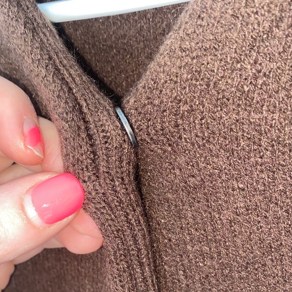 Sunday Brown Sweater with Fur Trim - Picture 5 of 11